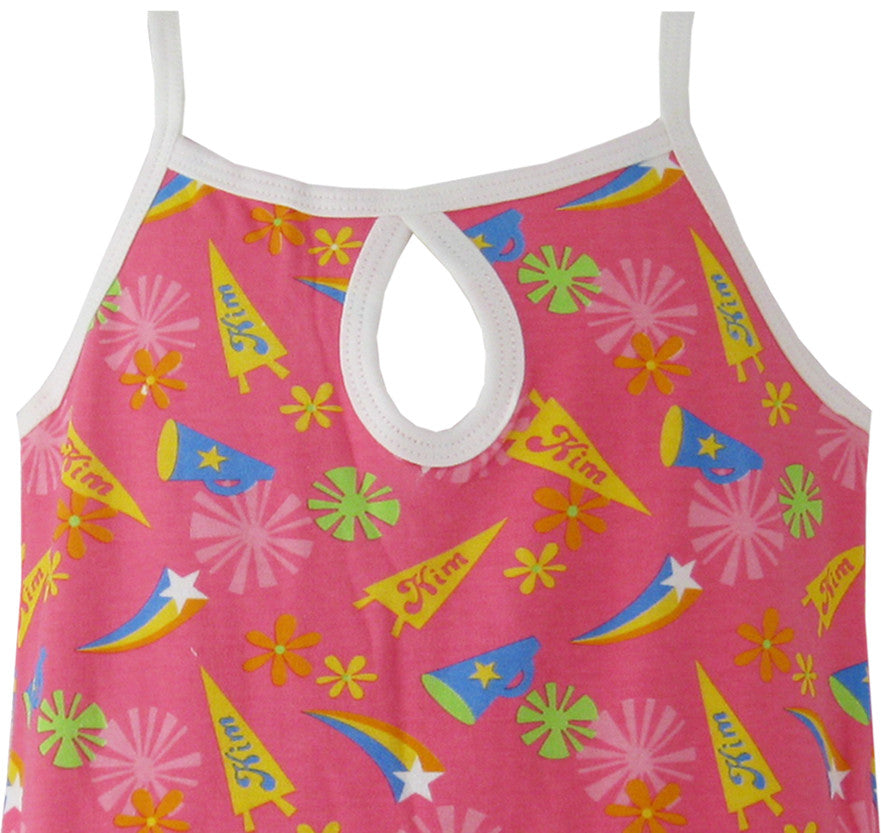 Girls Dress Pink Print A-line Tank Jumper Size 12M-6 Years