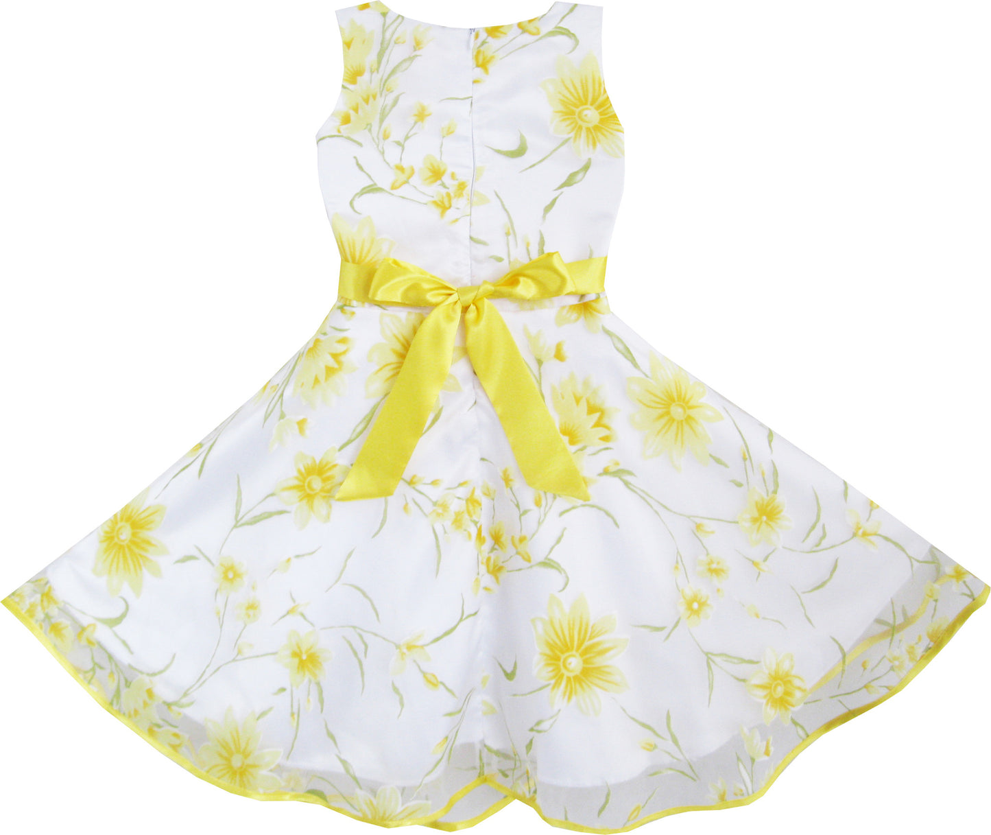 3 Layers Girls Dress flower Wave Pageant Bridesmaid Size 4-12 Years