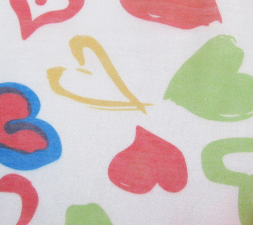 Girls Dress Colorful Heart Print Flower Tie Size 4-12 Years