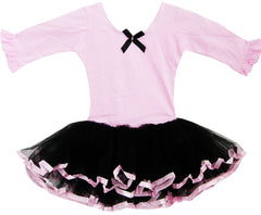 Girls Dress Tutu Ballet Dancing Belt Trimmed Layers Pink Kids Clothes Size 2-6 Years