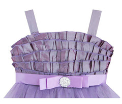 Girls Dress Purple Tulle Tank Bridesmaid Birthday Kids Clothes Size 3-6 Years
