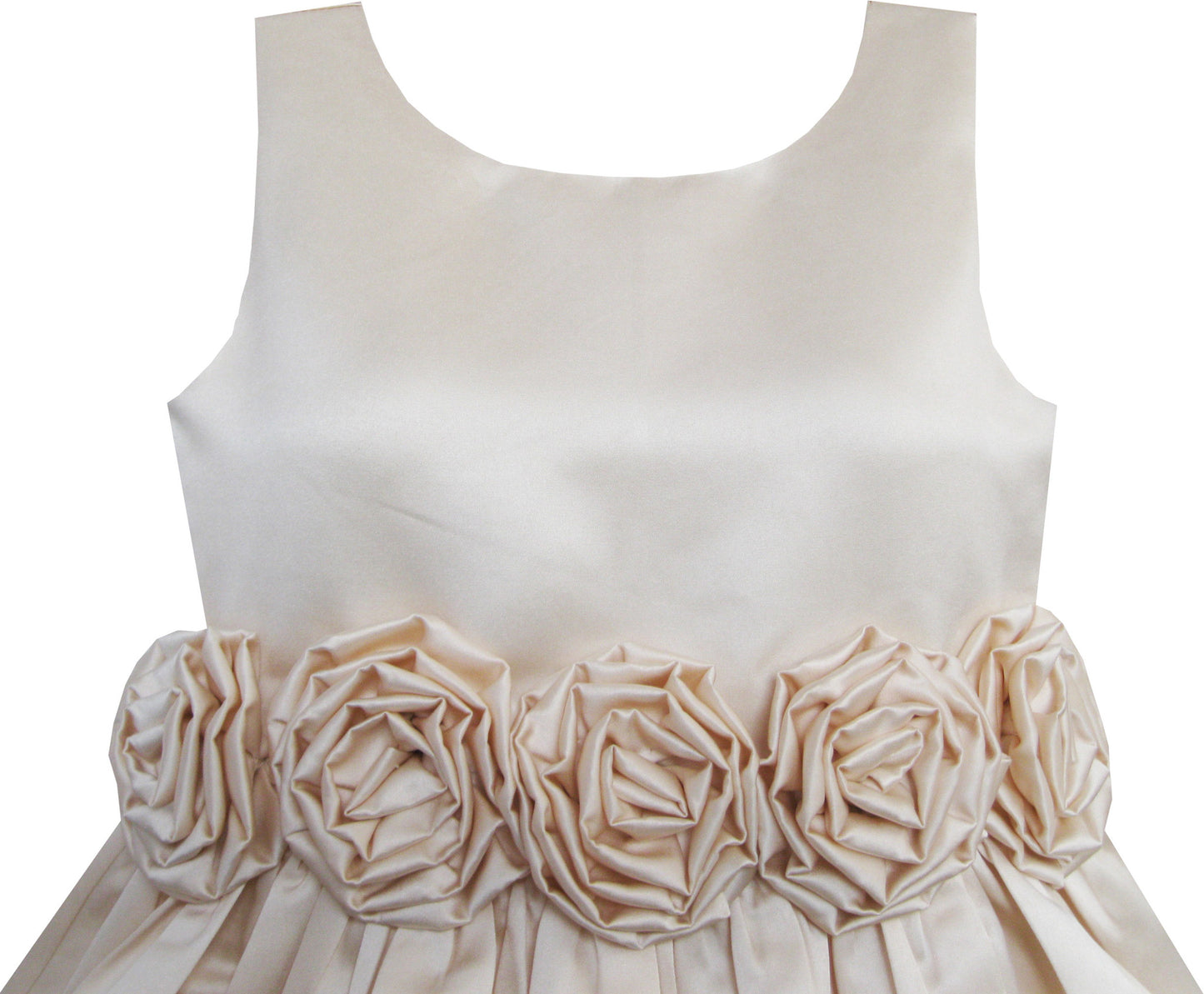 Girls Dress Champagne Shinning Wedding Pageant Bridesmaid Size 4-12 Years