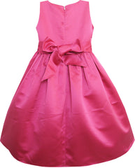 Girls Dress Rose Pink Shinning Wedding Pageant Bridesmaid Size 4-12 Years