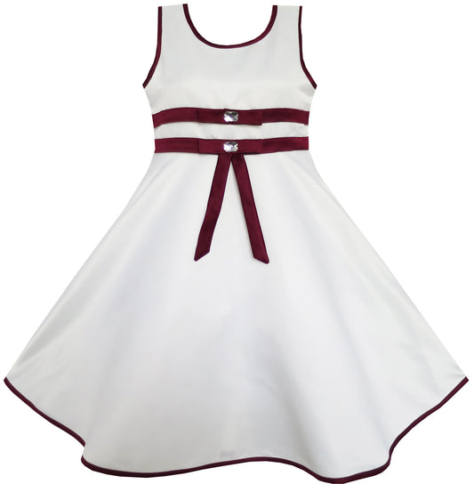 Girls Dress Lined Elegant Wedding Flower Girl Pageant Size 4-12 Years