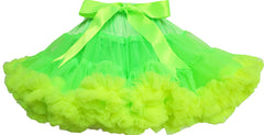Girls Skirt Tutu Dancing Dress Shinning Green Trimmed Kids Clothing Size 2-10 Years
