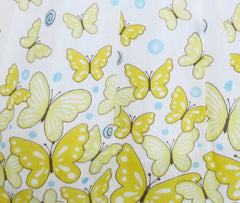 Girls Dress Butterfly Yellow Double Bow Tie Summer Beach Size 4-12 Years