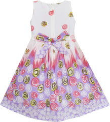 Girls Dress Unique Design Purple Princess Size 7-14 Years