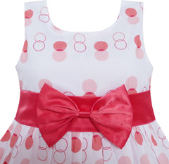 Girls Dress Peacock Tail Dot Salmon Party Birthday Size 4-12 Years