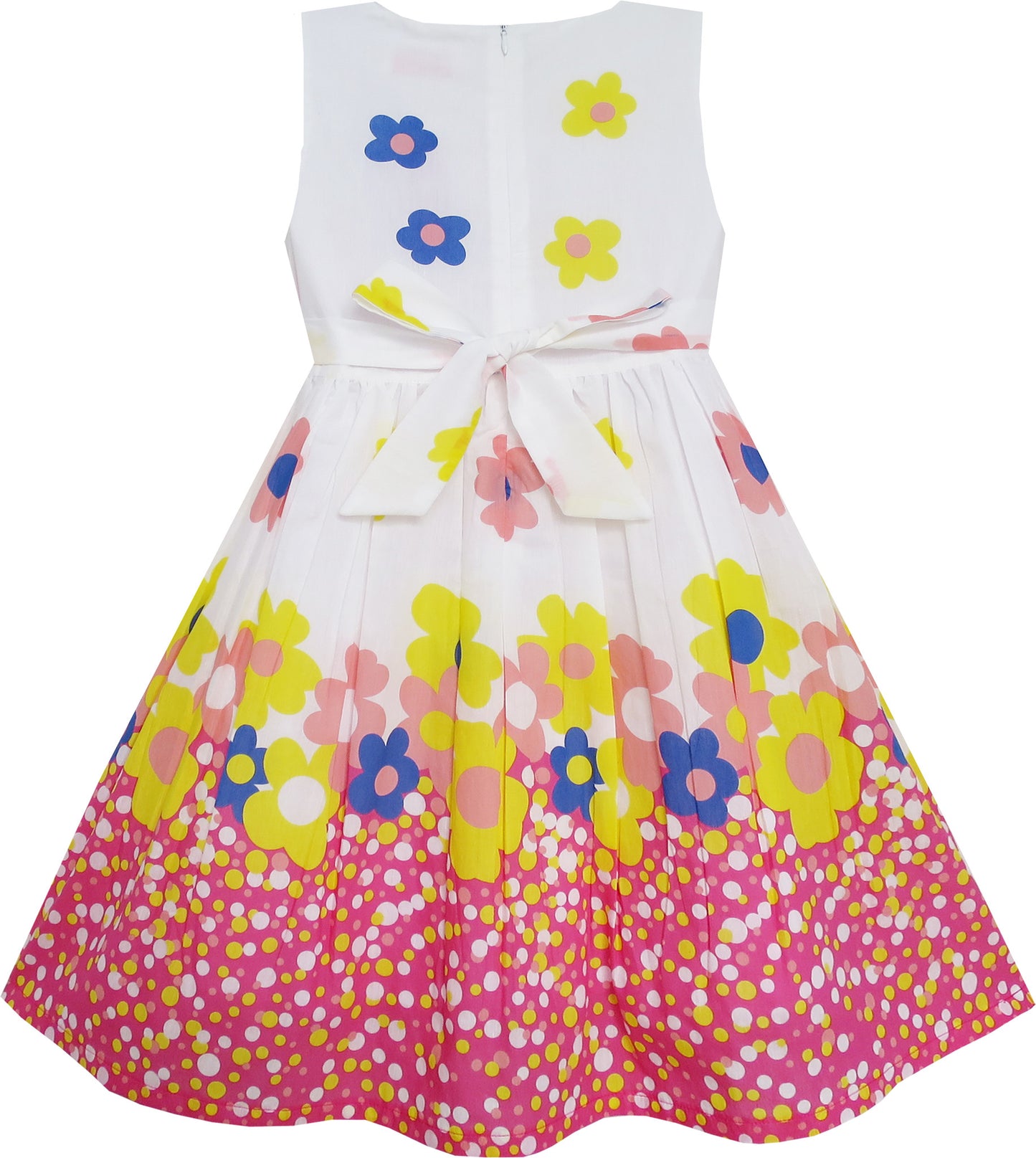 Girls Dress 3 Flower Dancing Colorful Holiday Size 4-10 Years