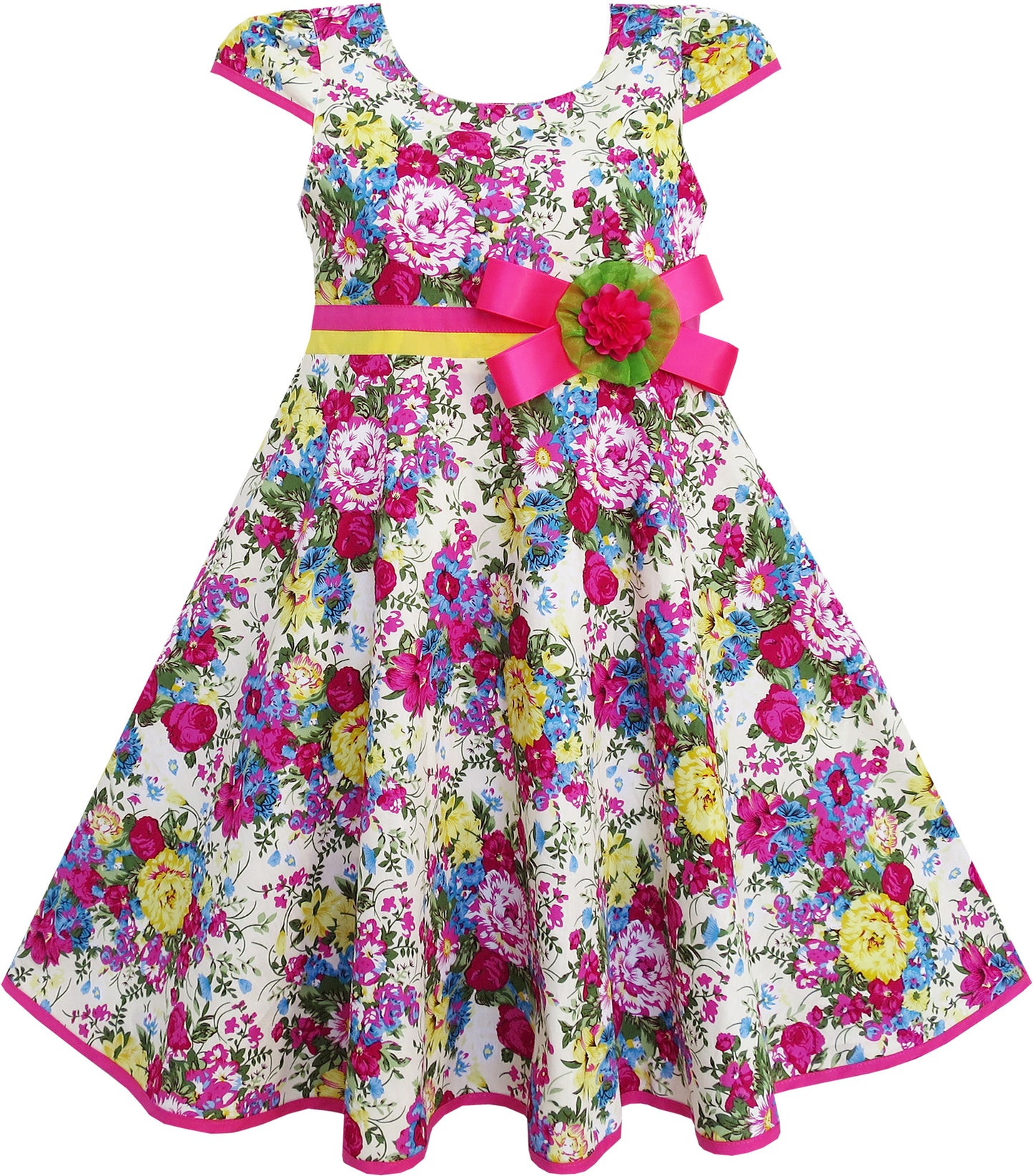 Girls Dress Big Girls Floral Princess Christmas Holiday Size 4-12 Years