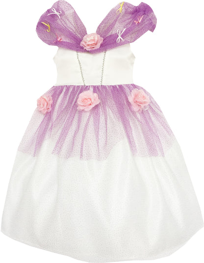 Sunny Fashion Girls Purple Flower Mesh Princess Dress
