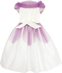 Flower Girl Dress Princess Rose Mesh Sequin Wedding Purple Size 4-14 Years