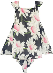 Matching Mother Daughter Flower Dress Pink Size 7-14 Years