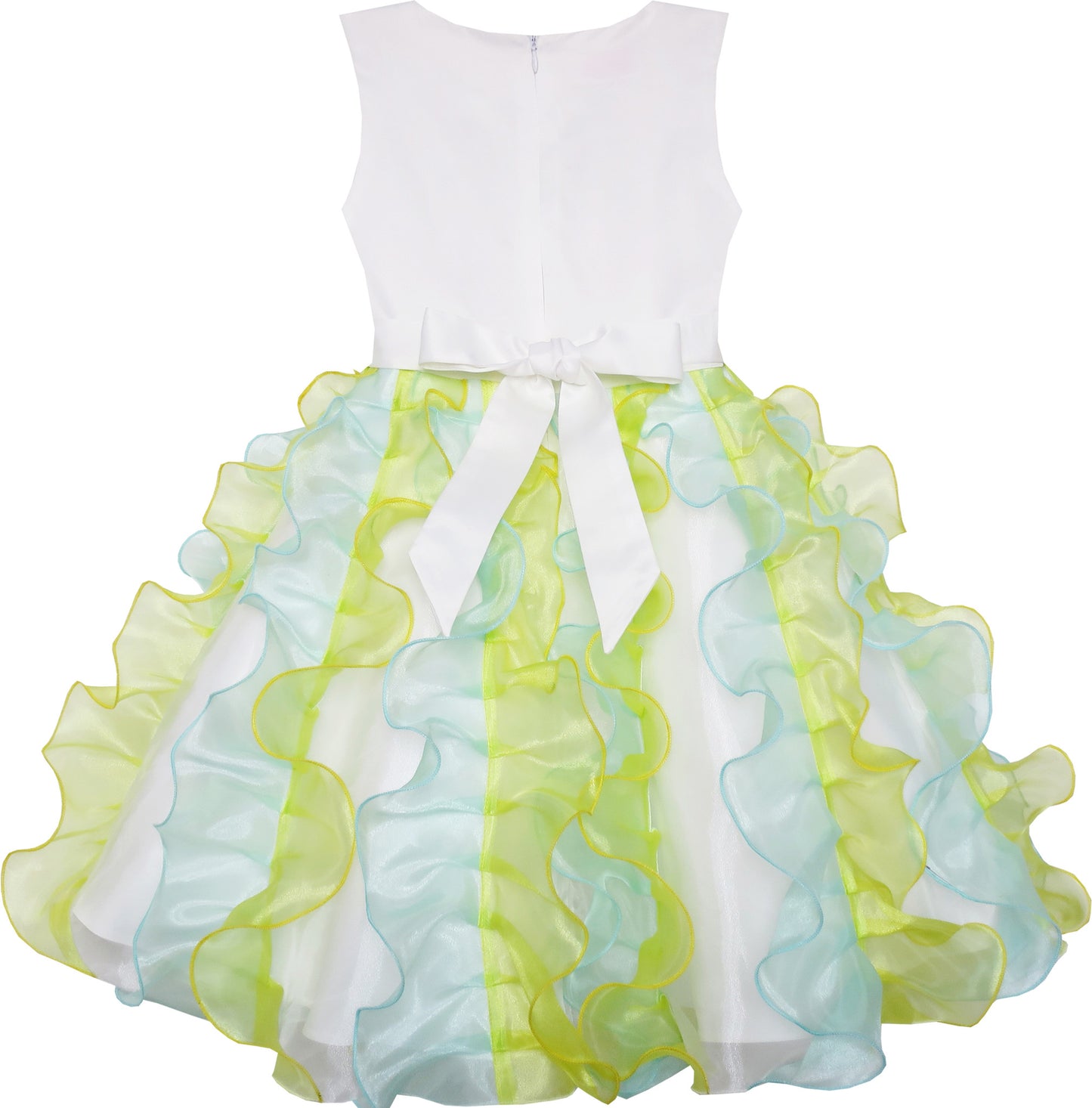 Sunny Fashion Girls Pastel Pleated Tulle Princess Dress