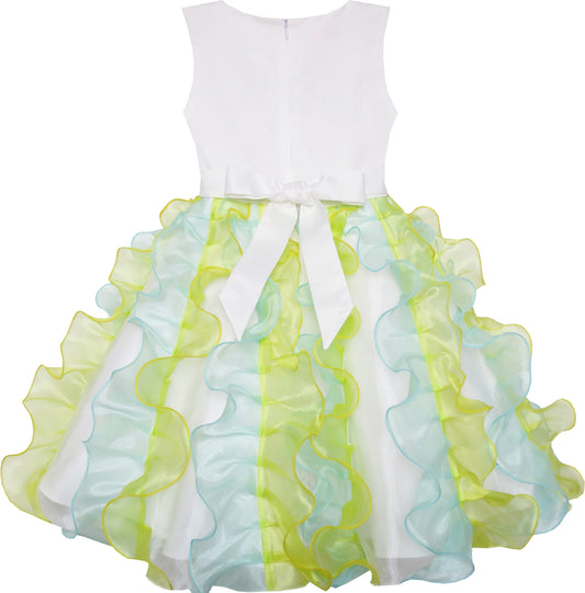 Sunny Fashion Girls Pastel Pleated Tulle Princess Dress