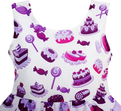 Girls Dress Cake Candy Birthday Layered Tulle Purple Size 4-10 Years