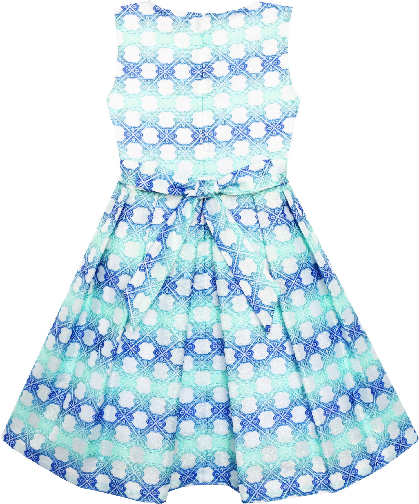 Girls Dress Plaid Checkered Striped Color Blocks Size 2-14 Years