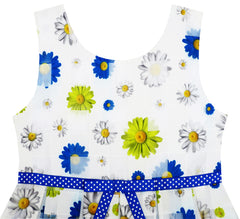 Girls Dress Plaid Checkered Tulle Floral Printed Dot Belt Size 2-6 Years