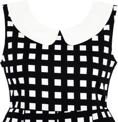 Girls Dress Turn-Down Collar Checkered Summer School Size 5-14 Years