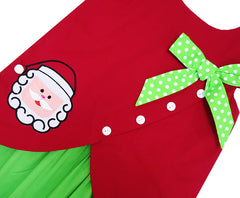 Girls Outfit Set Christmas Santa Embroidered Pants 2-6 Years