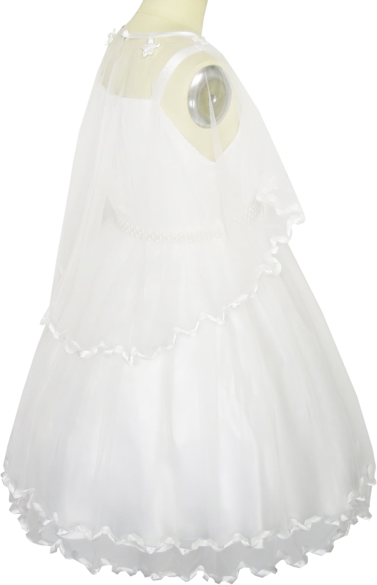 Flower Girls Dress Pearl Belt Pageant Wedding Party Size 3-14 Years