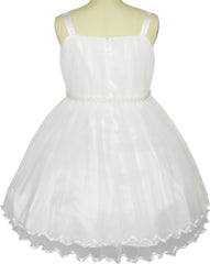 Flower Girls Dress Pearl Belt Pageant Wedding Party Size 3-14 Years