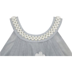 Flower Girls Dress Halter Dress Pearl Party Wedding Birthday Size 4-14 Years