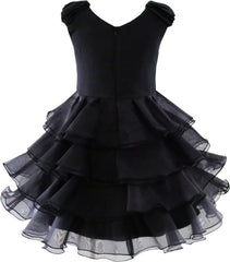 Girls Dress Ruffles Tulle Tiered Dress Sequin Party Birthday Princess Size 4-12 Years