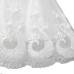 Flower Girls Dress Lace Hem Wedding First Communion Size 6-14 Years