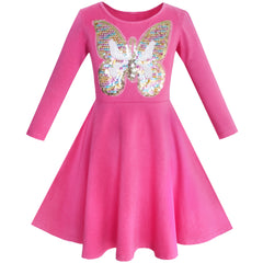 Girls Dress Owl Ice Cream Butterfly Sequin Everyday Dress Size 5-12 Years