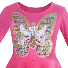 Girls Dress Owl Ice Cream Butterfly Sequin Everyday Dress Size 5-12 Years
