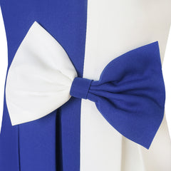 Girls Dress Color Block Contrast Bow Tie Everyday Party Size 4-14 Years