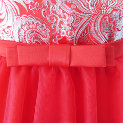 Girls Dress Red Tiered Layers Holiday Party Pageant Dress Size 7-14 Years