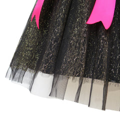 Girls Dress Long Sleeve Tutu Skirt Bow Tie Party Size 6-12 Years