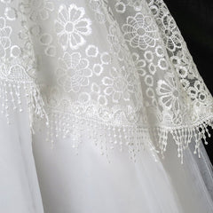 Flower Girls Dress Lace Tassels Hem Wedding First Communion Size 7-14 Years