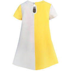 Girls Dress Color Contrast Heart A-line Size 5-12 Years