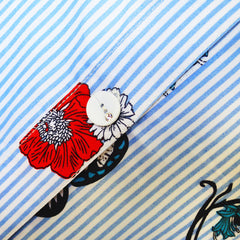 Girls Dress School Blue Strip Floral Print Gingham Size 4-10 Years