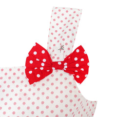 Girls Dress Cartoon Polka Dot Bow Tie Strawberry Size 2-8 Years