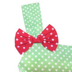 Girls Dress Cartoon Polka Dot Bow Tie Strawberry Size 2-8 Years