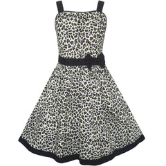 Girls Dress Leopard Print Summer Beach Size 4-12 Years