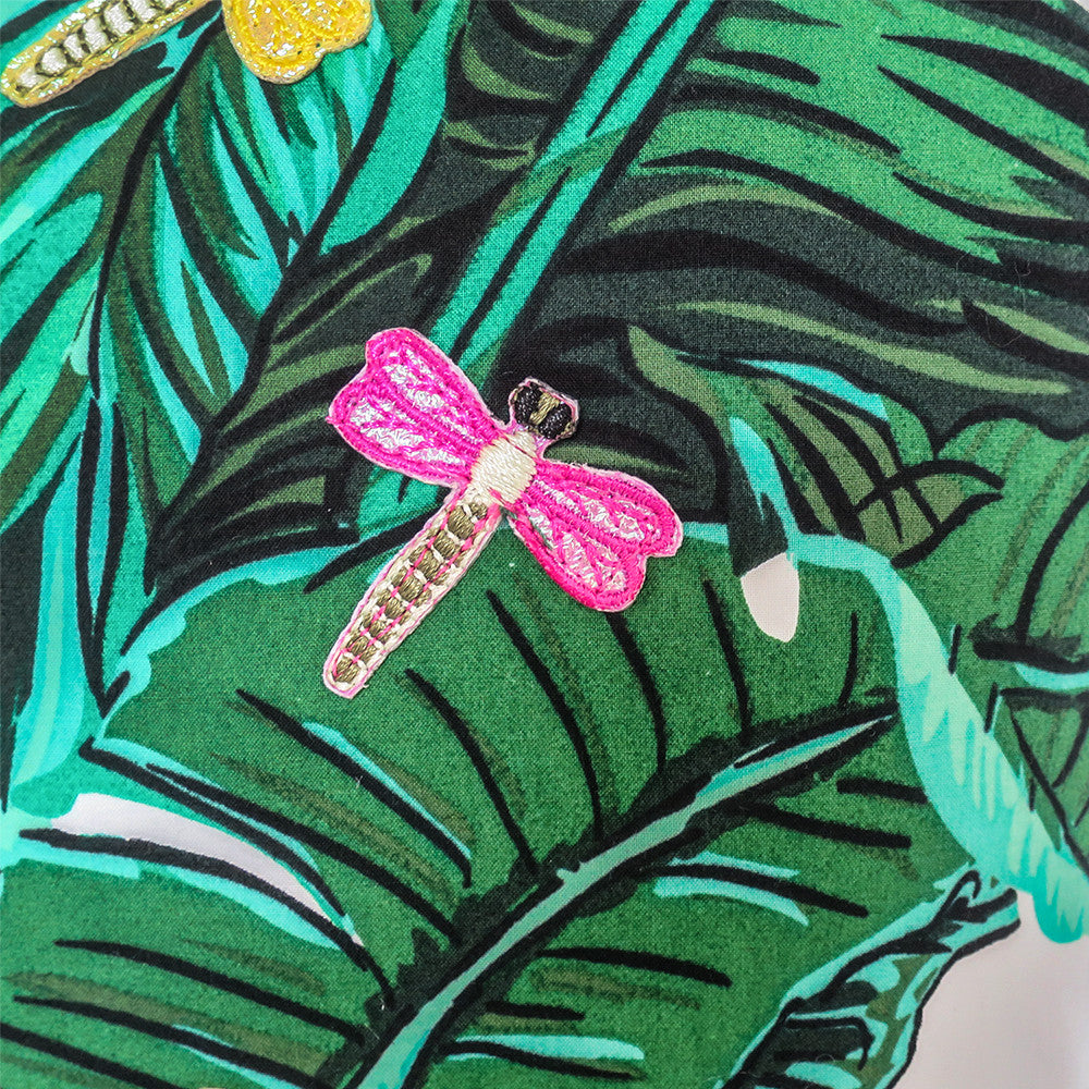 Girls Dress Leaf Print Pineapple Dragonfly Size 4-14 Years