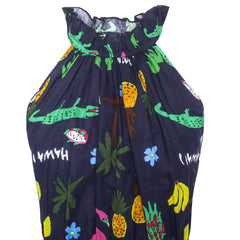 Girls Dress Crocodile Fruits Print Mickey Bag Birthday Party Size 4-8 Years