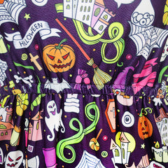 Girls Dress Halloween Pumpkin Lantern Ghost Costume Dress Size 4-10 Years