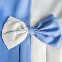 Girls Dress Color Block Contrast Bow Tie Party Size 4-14 Years