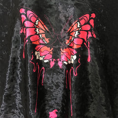 Halloween Witch Cape Velvet Cloak Butterfly Bat Costume Wizard Size 4-12 Years