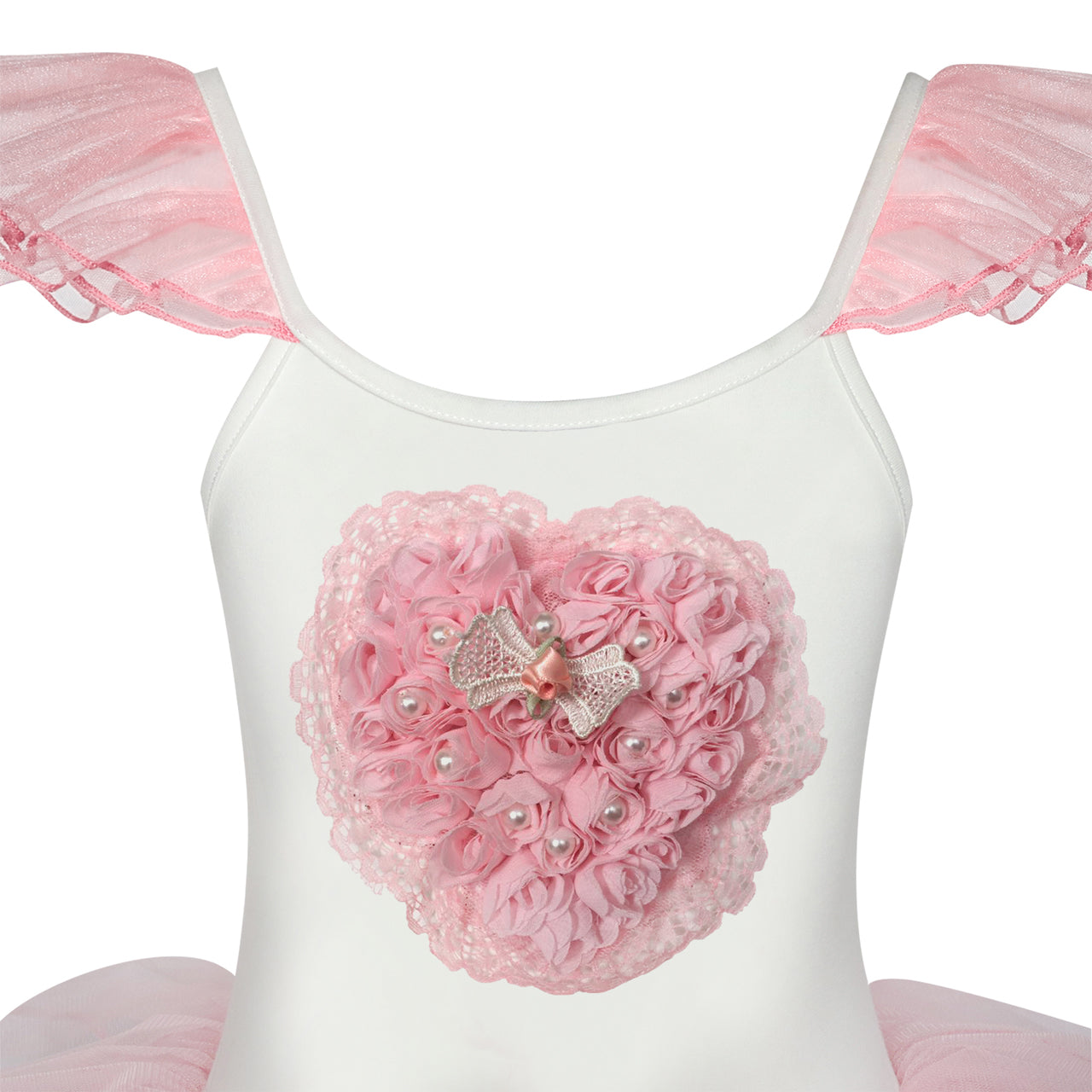 Girls Dress Cute Tutu Dancing Heart Party Size 2-8 Years
