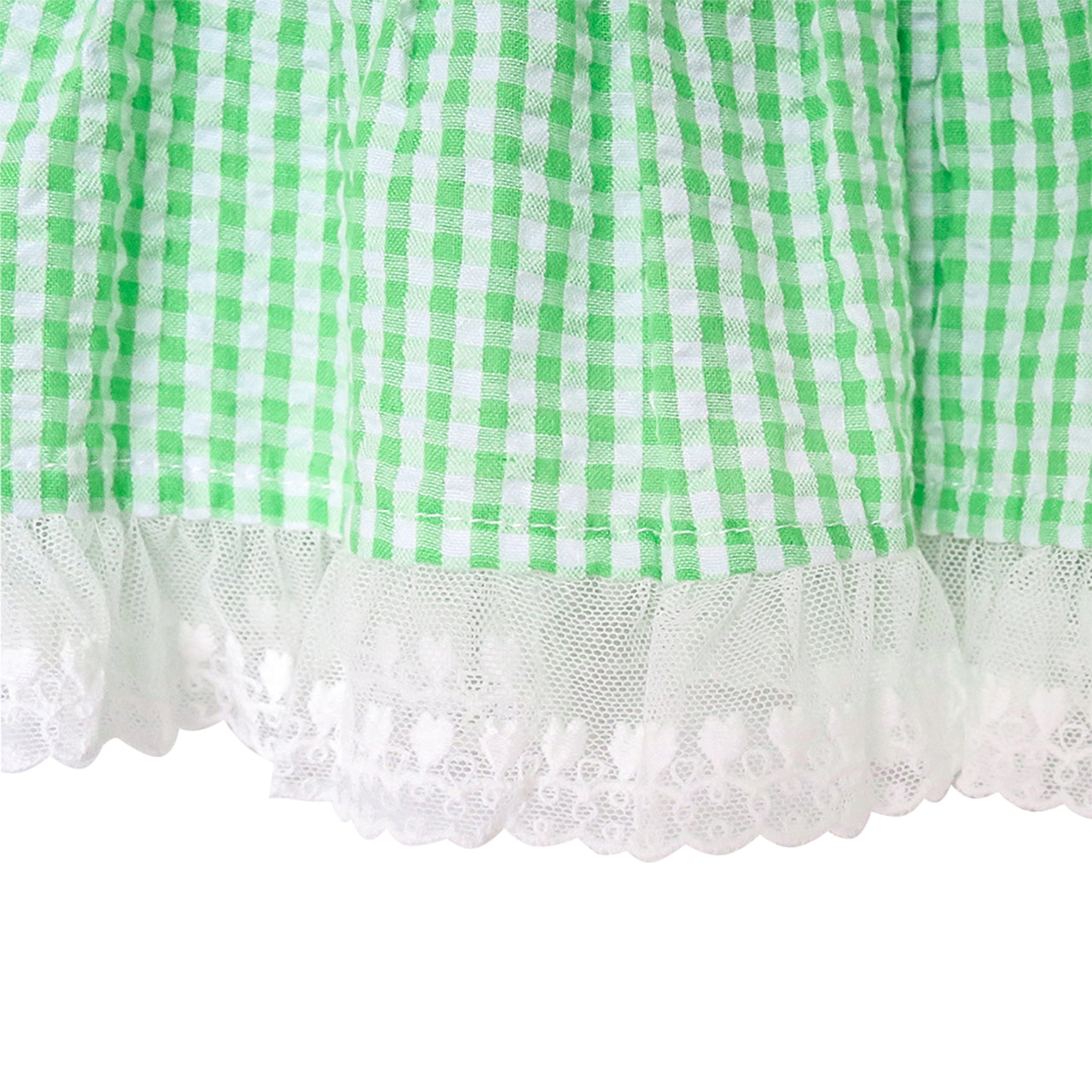 Girls Dress Green Tank Smocked Ruffle Skirt Size 12M-5 Years