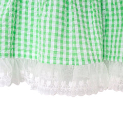Girls Dress Green Tank Smocked Ruffle Skirt Size 12M-5 Years