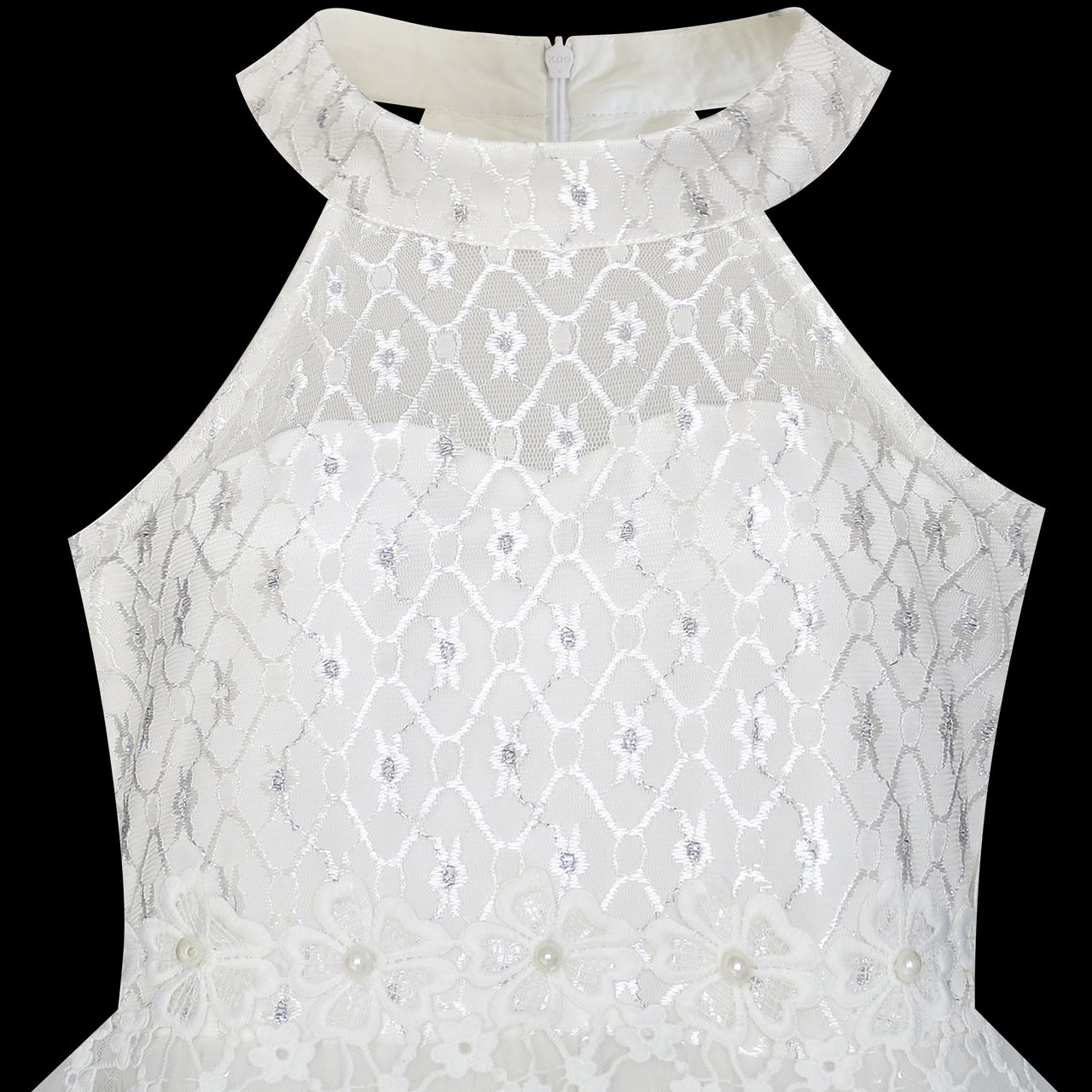 Flower Girls Dress Lace Sequins Sparkling Wedding Bridesmaid Size 5-12 Years