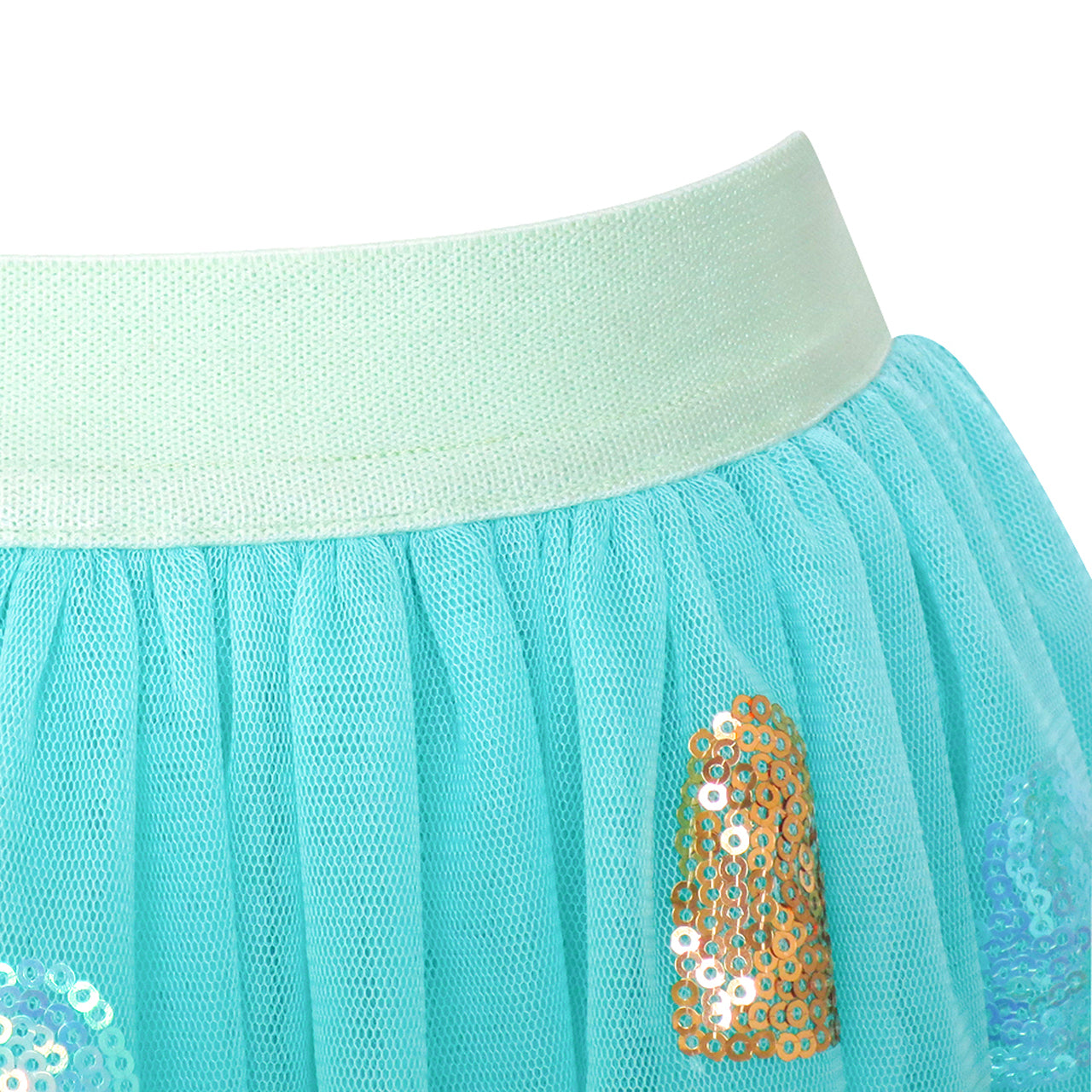 Girls Skirt Heart Sequins Sparkling Tutu Dancing Size 2-12 Years